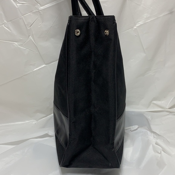 CALVIN Klein Black Fabric and PVC Tote w Magnetic Snap Closure - Picture 5 of 11